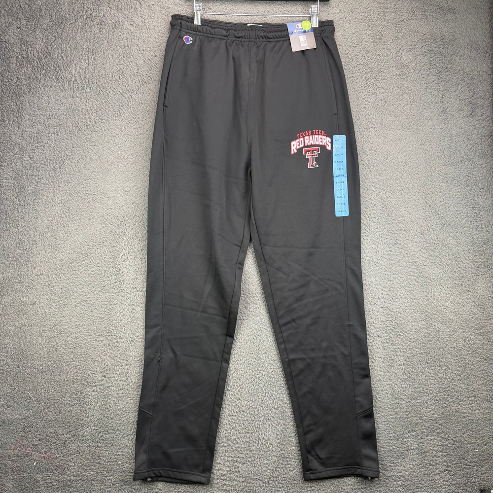 Champion Texas Tech Red Raiders Mens Large Black Sweatpants NWT P000000001859067